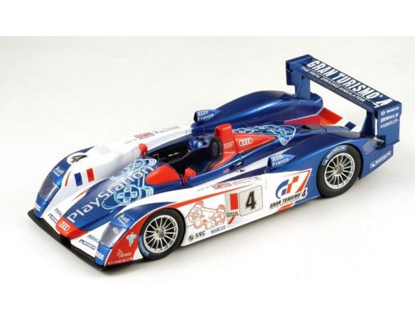 Spark Model S1803 AUDI R8 PLAYSTATION N.4 4th LM 2005 MONTAGNY-GOUNON-ORTELLI 1:18 Modellino