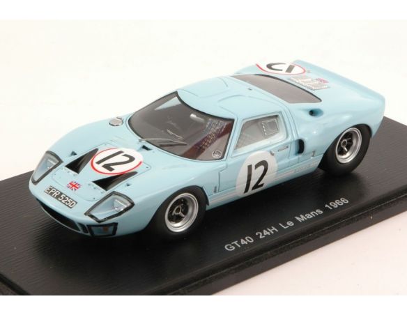 Spark Model S4072 FORD GT40 N.12 DNF LM 1966 I.IRELAND-J.RINDT 1:43 Modellino