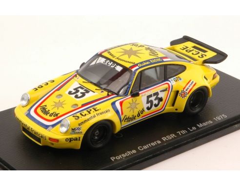 Spark Model S4419 PORSCHE CARRERA RSR N.53 7th LM 1975 BORRAS-MOISSON-CACHIA 1:43 Modellino