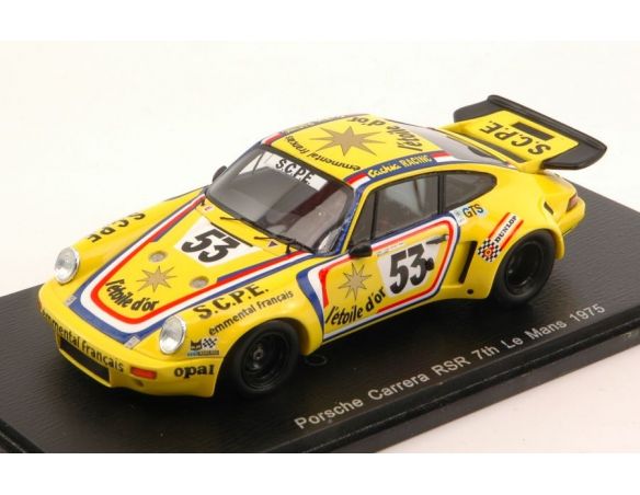 Spark Model S4419 PORSCHE CARRERA RSR N.53 7th LM 1975 BORRAS-MOISSON-CACHIA 1:43 Modellino