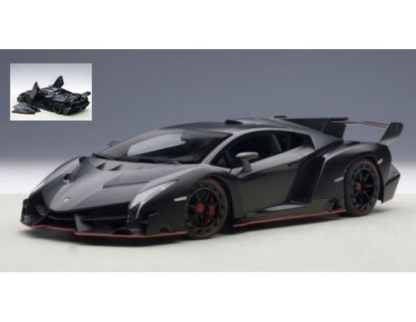 Auto Art / Gateway AA74505 LAMBORGHINI VENENO NERO OPACO 1:18 Modellino