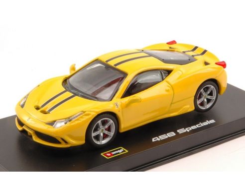 BBURAGO BU36901Y FERRARI 458 SPECIALE 2014 YELLOW SIGNATURE 1:43 Modellino