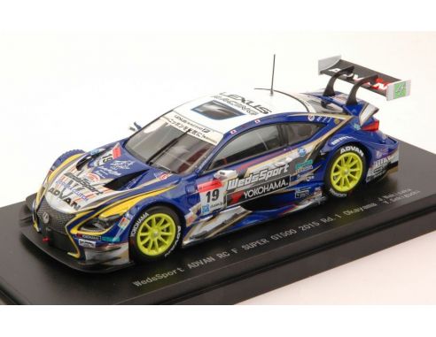 Ebbro EB45269 LEXUS RC F N.19 SUPER GT500 OKAYAMA 2015 J.WAKISAKA-Y.SEKIGUCHI 1:43 Modellino