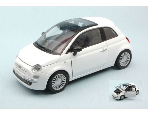 Motormax MTM73373W FIAT 500 2009 WHITE 1:24 Modellino