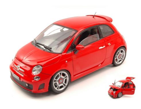 Motormax MTM79168R FIAT 500 ABARTH 2008 RED 1:18 Modellino