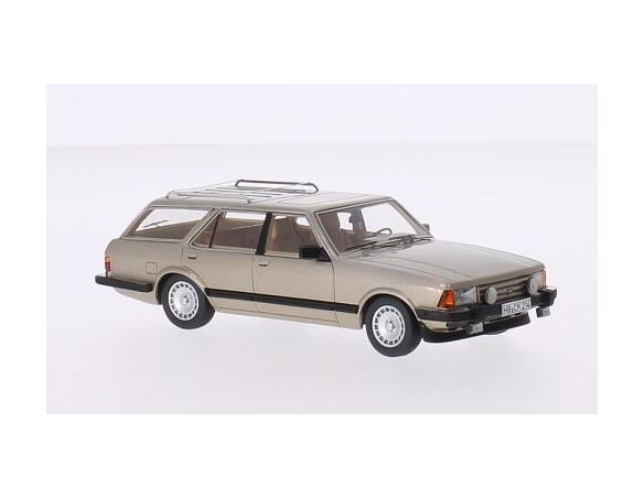 Neo Scale Models NEO44256 FORD GRANADA MKII TURNIER GHIA METALLIC GOLD 1:43 Modellino