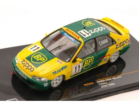Ixo model RAC242 HONDA CIVIC EG9 RHD N.11 BP JTCC 1994  T.HARA 1:43 Modellino
