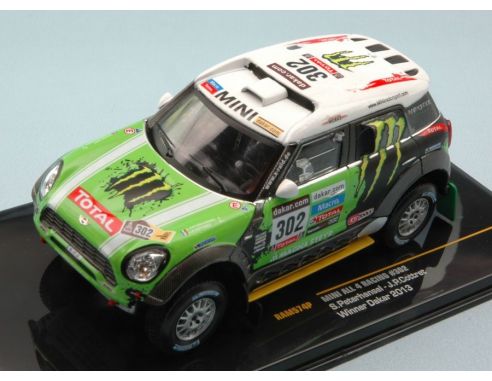 Ixo model RAM574 MINI ALL 4 RACING N.302 WINNER DAKAR 2013 S.PETERHANSEL-J.P.COTTRET 1:43 Modellino