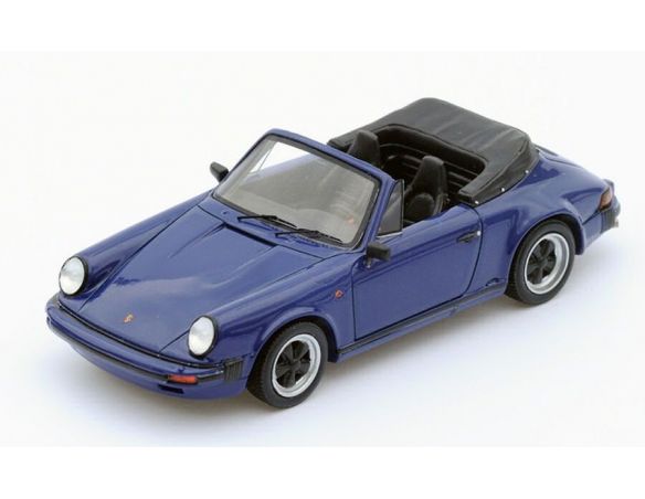 Spark Model S4468 PORSCHE 911 3.2 CABRIOLET 1989 BLUE 1:43 Modellino