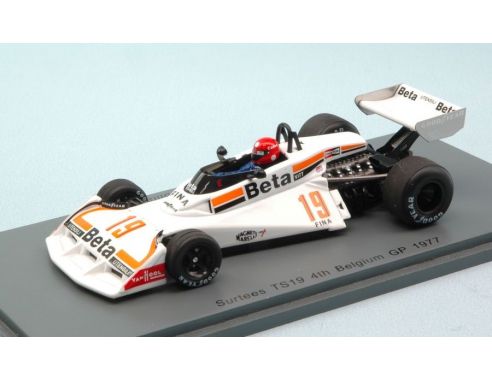 Spark Model S4857 SURTEES TS19 V.BRAMBILLA 1977 N.19 4th BELGIUM GP 1:43 Modellino