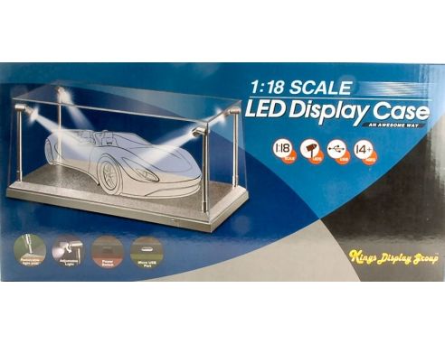 Triple 9 T9-189922 VETRINA 1:18 35x15x16 WITH 4 ADJUSTABLE ULTRA BRIGHT LED Modellino