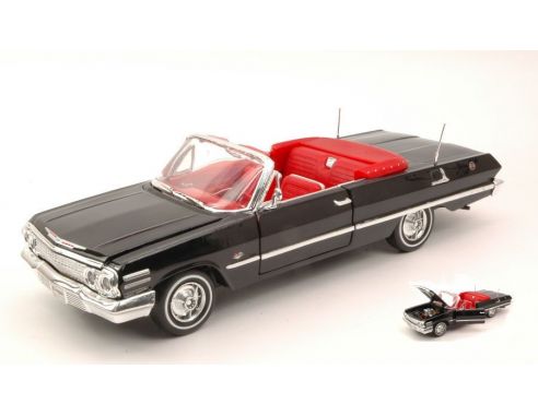 Welly WE2434BK CHEVROLET IMPALA OPEN 1963 BLACK 1:24 Modellino