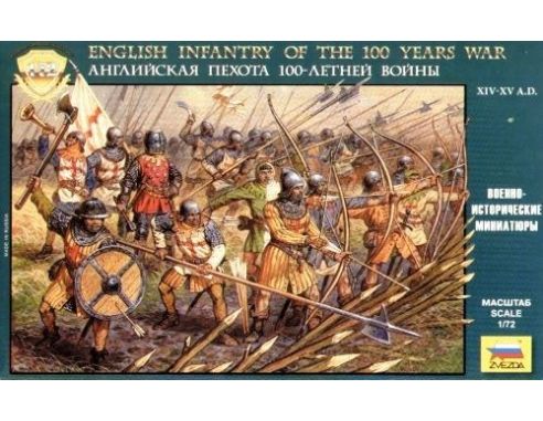 Zvezda Z8060 FANTERIA INGLESE 100 YEARS WAR 1:72 Modellino