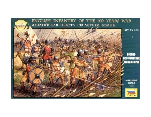 Zvezda Z8060 FANTERIA INGLESE 100 YEARS WAR 1:72 Modellino