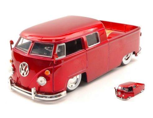 Jada JADA96957R VW BUS TRUCK BABY MOON 1963 METALLIC RED 1:24 Modellino