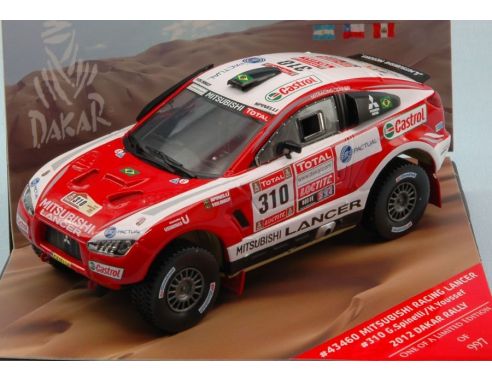 Vitesse VE43460 MITSUBISHI RACING LANCER N.310 7th DAKAR 2012 G.SPINELLI-H.YOUSSEF 1:43 Modellino