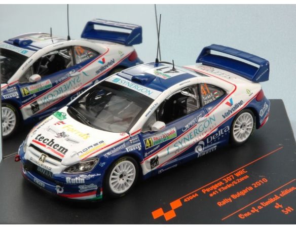 Vitesse VE43044 PEUGEOT 307 WRC N.41 8th RALLY BULGARIA 2010 F.TURAN-G.ZSIROS 1:43 Modellino