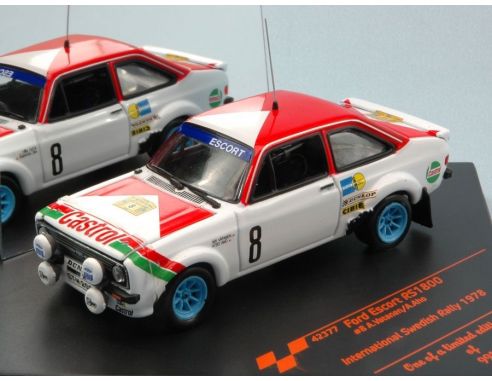 Vitesse VE42377 FORD ESCORT RS1800 N.8 5th SWEDISH RALLY 1978 A.VATANEN-A.AHO 1:43 Modellino