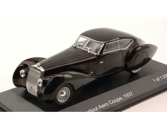White Box WB183 DELAGE D8 120-S PORTOUT AERO COUPE' 1937 BLACK 1:43 Modellino