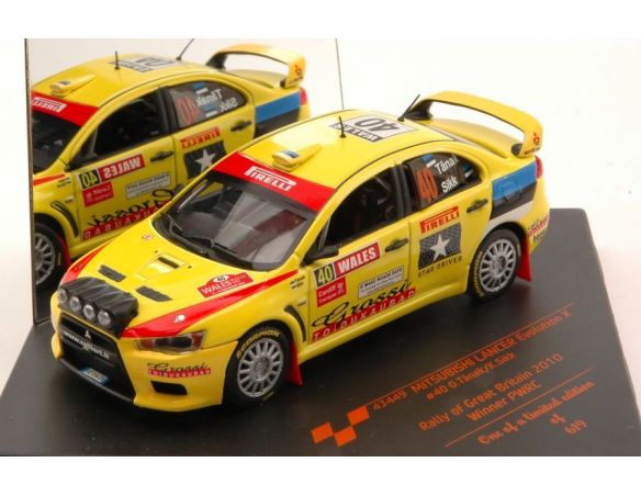 Vitesse VE43449 MITSUBISHI LANCER EVO X N.40 17th GR.BRITAIN O.TANAK-K.SIKK 1:43 Modellino