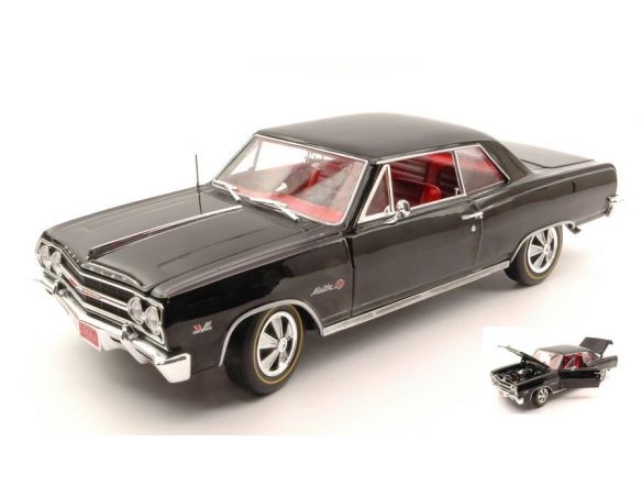 Auto World AMM1061 CHEVY CHEVELLE Z-16 1965 BLACK 1:18 Modellino