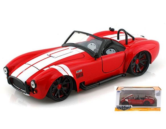 Jada JADA90537 SHELBY COBRA 1965 RED/WHITE 1:24 Modellino