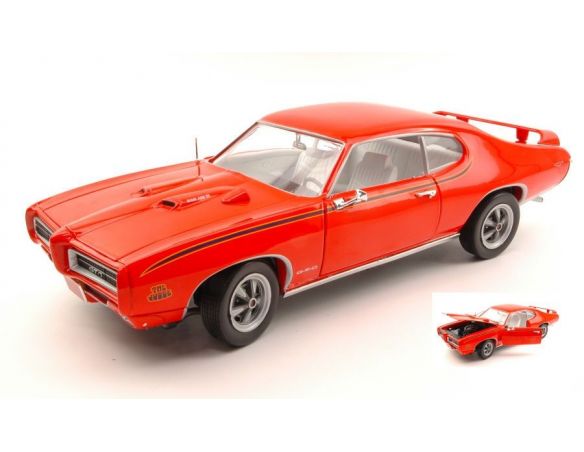 Auto World AMM1058 PONTIAC GTO JUDGE 1969 ORANGE 1:18 Modellino
