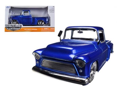 Jada JADA90160BL CHEVY STEPSIDE 1955 BLUE 1:24 Modellino