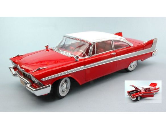 Auto World AWSS108 PLYMOUTH FURY 1958 CHRISTINE LA MACCHINA INFERNALE CLEAR WINDOWS 1:18 Modellino