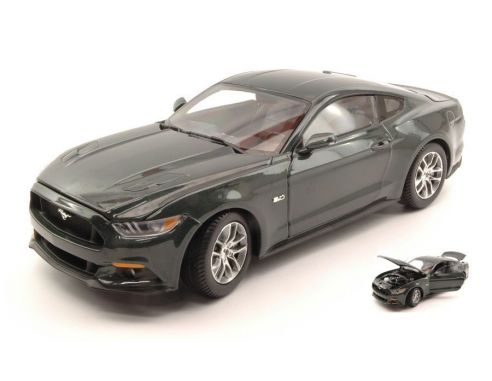 Auto World AW225 FORD MUSTANG GT MACH 1 2015 DARK METALLIC GREEN 1:18 Modellino