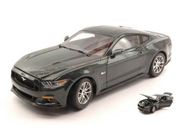 Auto World AW225 FORD MUSTANG GT MACH 1 2015 DARK METALLIC GREEN 1:18 Modellino