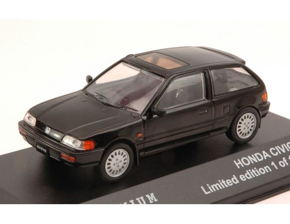 Triple 9 T9P-10004 HONDA CIVIC 1987 BLACK 1:43 Modellino