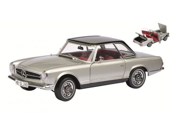 Schuco SH0350 MERCEDES 280 SL 1974 SILVER 1:18 Modellino