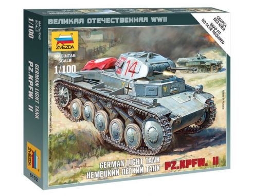 Zvezda Z6102 GERMAN TANK PANZER II KIT 1:72 Kit Figure Militari