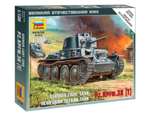 Zvezda Z6130 GERMAN 38T TANK KIT 1:100 Kit Mezzi Militari