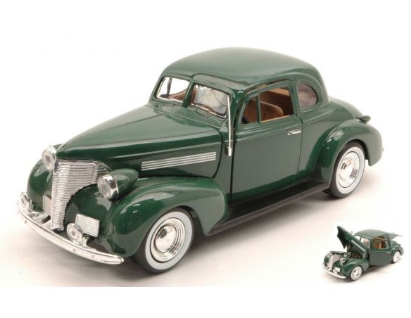 Motormax MTM73247GR CHEVROLET COUPE' 1939 GREEN 1:24 Modellino