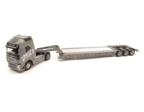 Universal Hobbies UH9004 VOLVO FH16 GLOBETROTTER XL GREY + LOWBODY TRAILER 1:50 Modellino