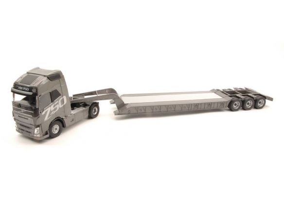 Universal Hobbies UH9004 VOLVO FH16 GLOBETROTTER XL GREY + LOWBODY TRAILER 1:50 Modellino