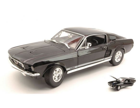 Maisto MI31166BK FORD MUSTANG GTA FASTBACK 1967 BLACK 1:18 Modellino