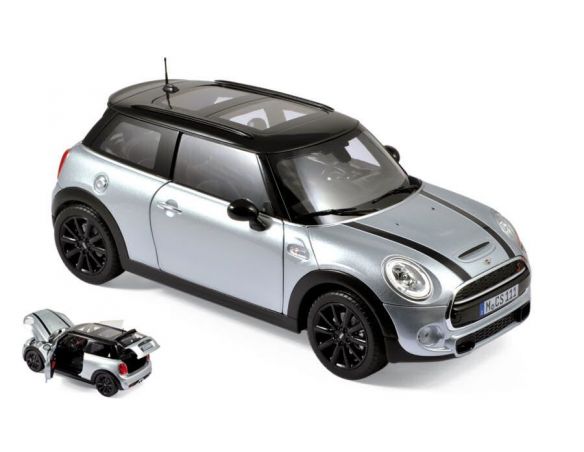 Norev NV183110 MINI COOPER S 2015 WHITE SILVER METALLIC & BLACK 1:18 Modellino