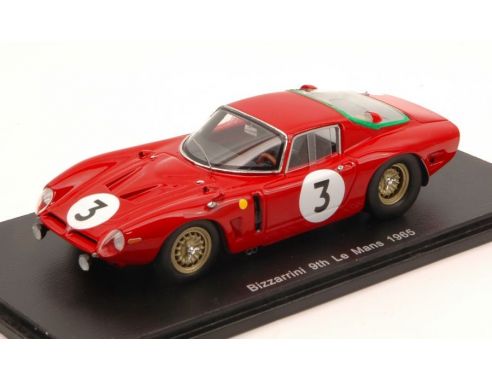 Spark Model S0385 BIZZARRINI ISO GRIFO N.3 9th LM 1965 R.FRAISSINET-J.DE MORTEMART 1:43 Modellino