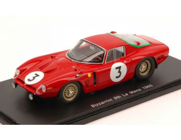 Spark Model S0385 BIZZARRINI ISO GRIFO N.3 9th LM 1965 R.FRAISSINET-J.DE MORTEMART 1:43 Modellino