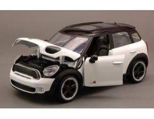 Motormax MTM73353WH MINI COOPER S COUNTRYMAN 2011 WHITE W/BLACK  ROOF 1:24 Modellino