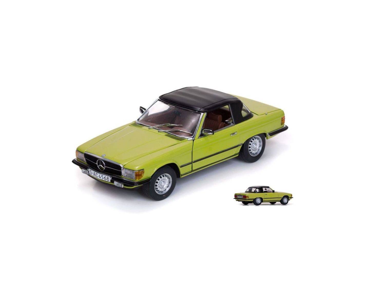SunStar SS4568 MERCEDES 350 SL CLOSED CONVERTIBLE 1977 MIMOSA YELLOW 1