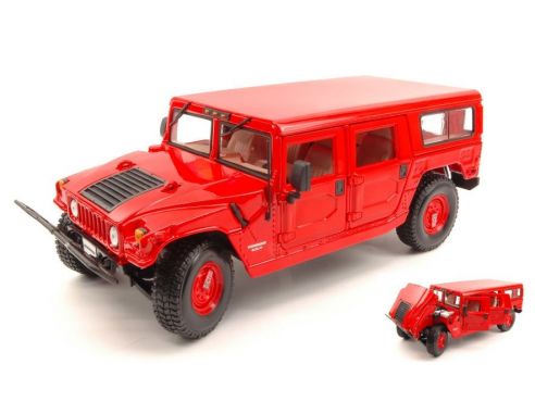 Maisto MI36858 HUMMER 4-DOOR WAGON 2006 RED 1:18 Modellino