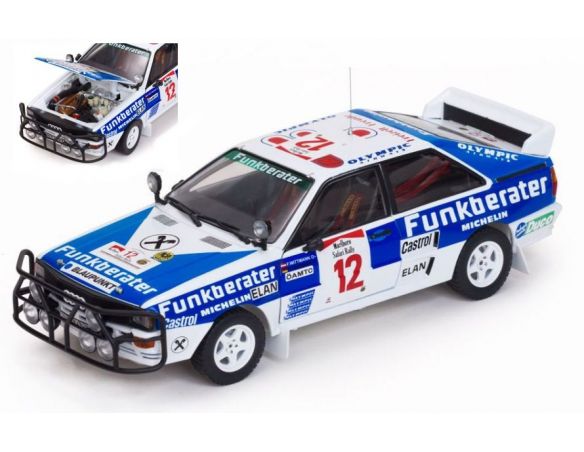 SunStar SS4246 AUDI QUATTRO A2 N.12 8th SAFARI RALLY 1984 WITTMANN-DIEKMANN 1:18 Modellino