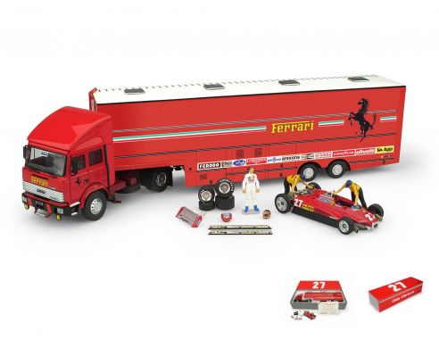 Brumm BMTS05 TRANSPORTER SET FIAT IVECO S.MARINO GP 1982 + 126 C2 N.27 LIM.500 1:43 Modellino