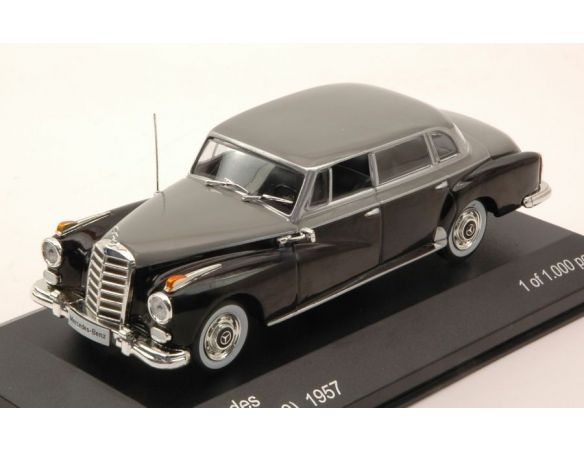 White Box WB186 MERCEDES 300D (W189) 1957 BLACK/GREY 1:43 Modellino