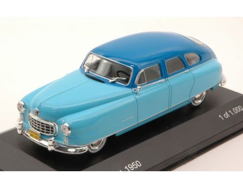 White Box WB188 NASH AMBASSADOR 1950 LIGHT BLUE/BLUE 1:43 Modellino