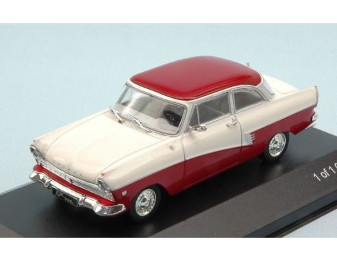 White Box WB190 FORD TAUNUS 17m (P2) 1957 WHITE/DARK RED 1:43 Modellino